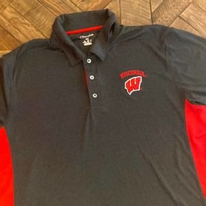 Champion Mens Wisconsin Badgers Team Polo.  Size XXL